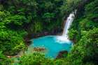 Rio Celeste Waterfall, Tenorio Volcano National Park, Guanacaste Province, Costa Rica Art Print